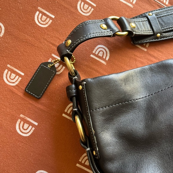 NWT Coach Black Leather Shoulder Bag - Picture 10 of 17